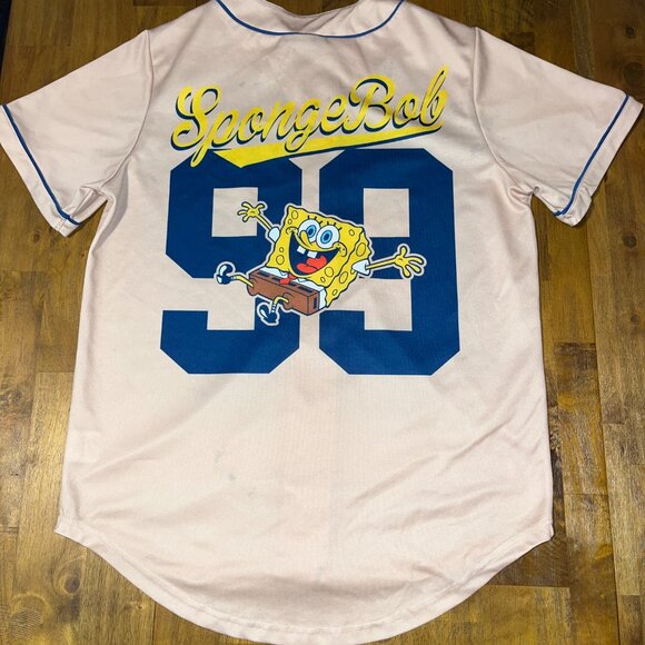 Nickelodeon Spongebob Squarepants baseball jersey medium *see desc! - Picture 6 of 9
